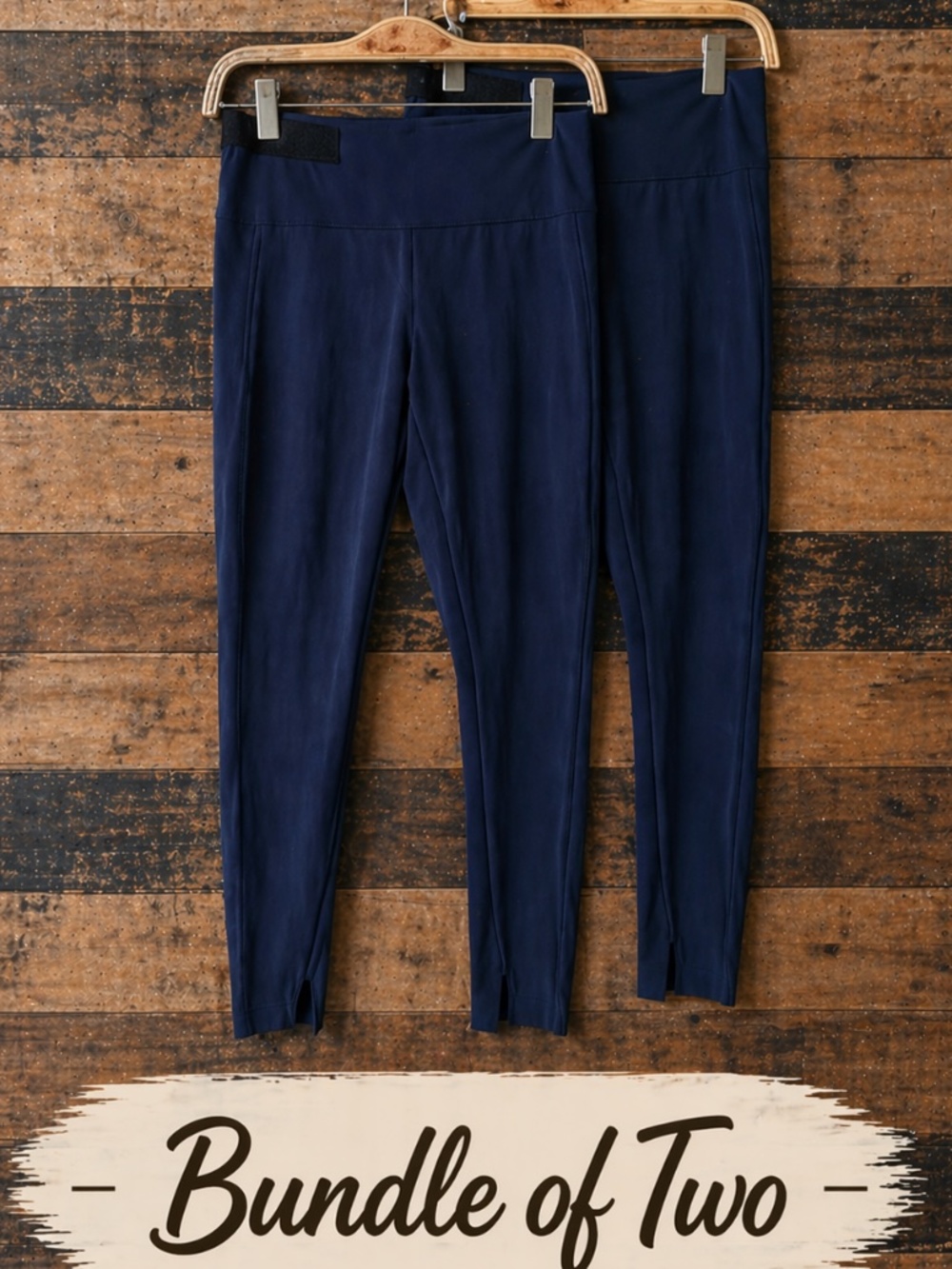 ADAY Crop & Roll Leggings Bundle 2 NAVY Small NWOT Technical Travel Pants
